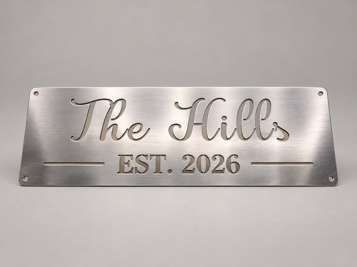 Square Family Name Sign